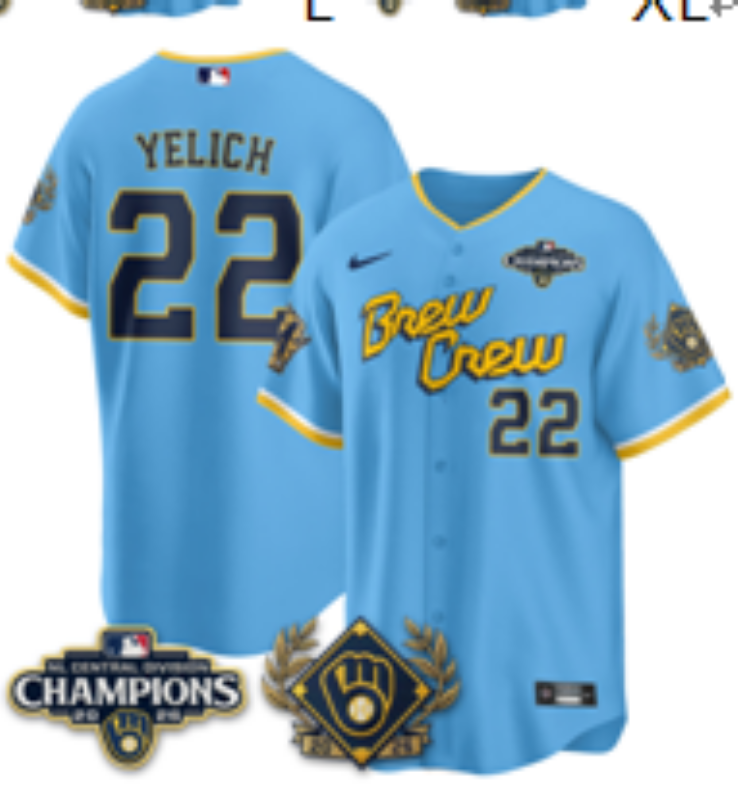 Women Milwaukee Brewers #22 Yelich Blue Nike 2026 World Series jersey 102103